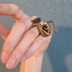 Anglerfish Gold Handmade Ring